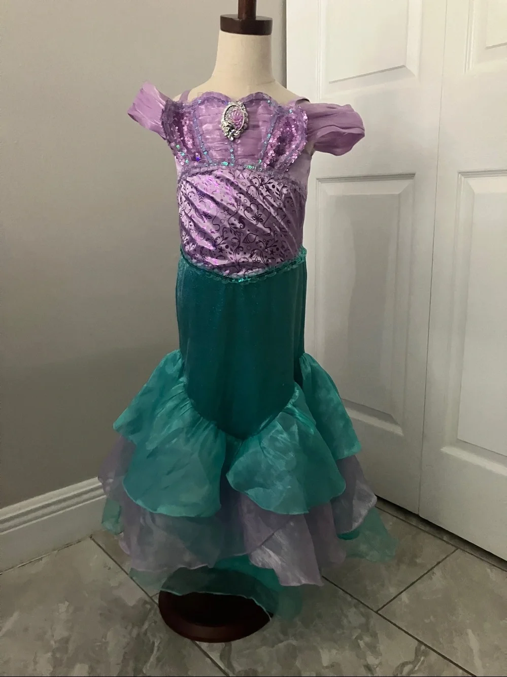 Disney Girls Ariel Costume Dress Up Halloween Birthday Play | 5-6